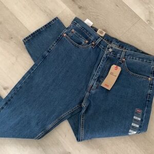 Levi’s 505 regular‎ blue jeans 38 x 32  tan NWT straight leg